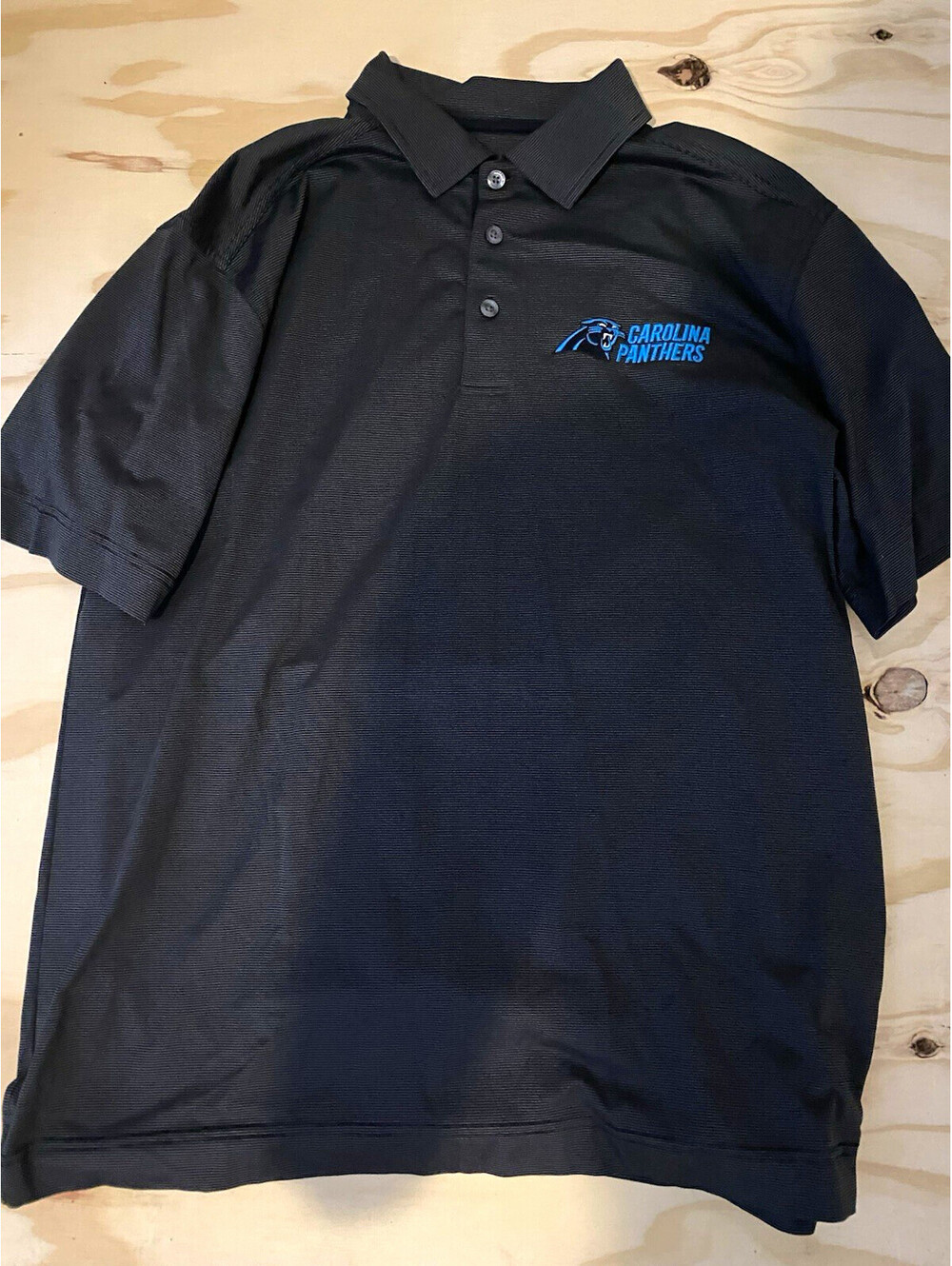 Cutter & Buck Carolina Panthers Mens L Black Polo Shirt NFL Football
